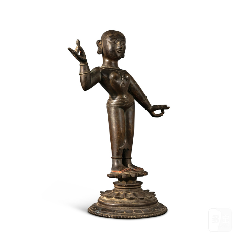 A large bronze figure of Radha, India, Orissa, 19th century - 图3